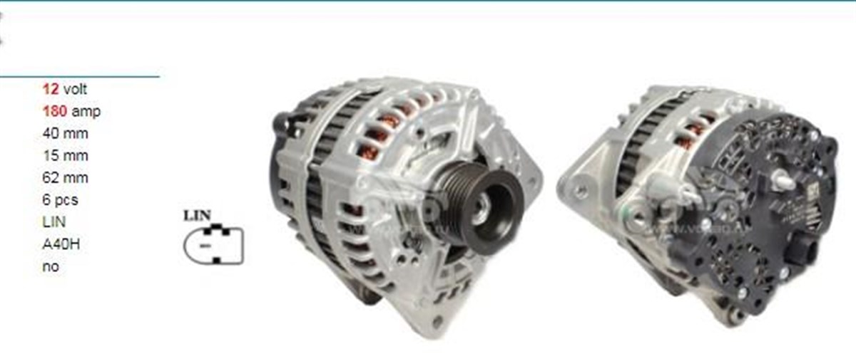 Alternatör 12v 180ah Vw Crafter Transporter Bosch Tip | Wutse Alt20017