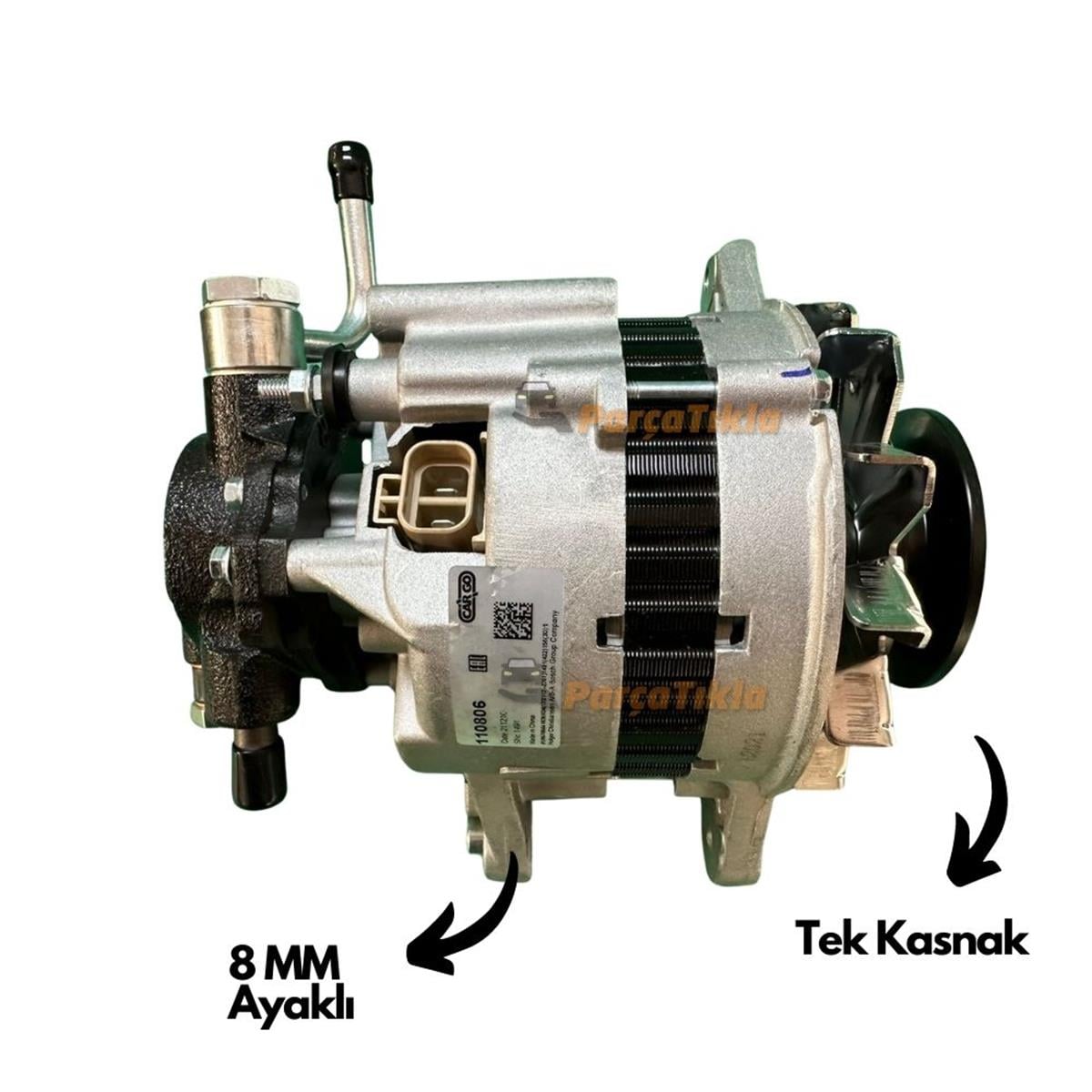 Alternatör 12v 65ah Hyundai H100 Mıtsubıshı L200 L300 Tek Kasnak İnce Borulu Ym Alt Ayak 8mm | Cargo 110806