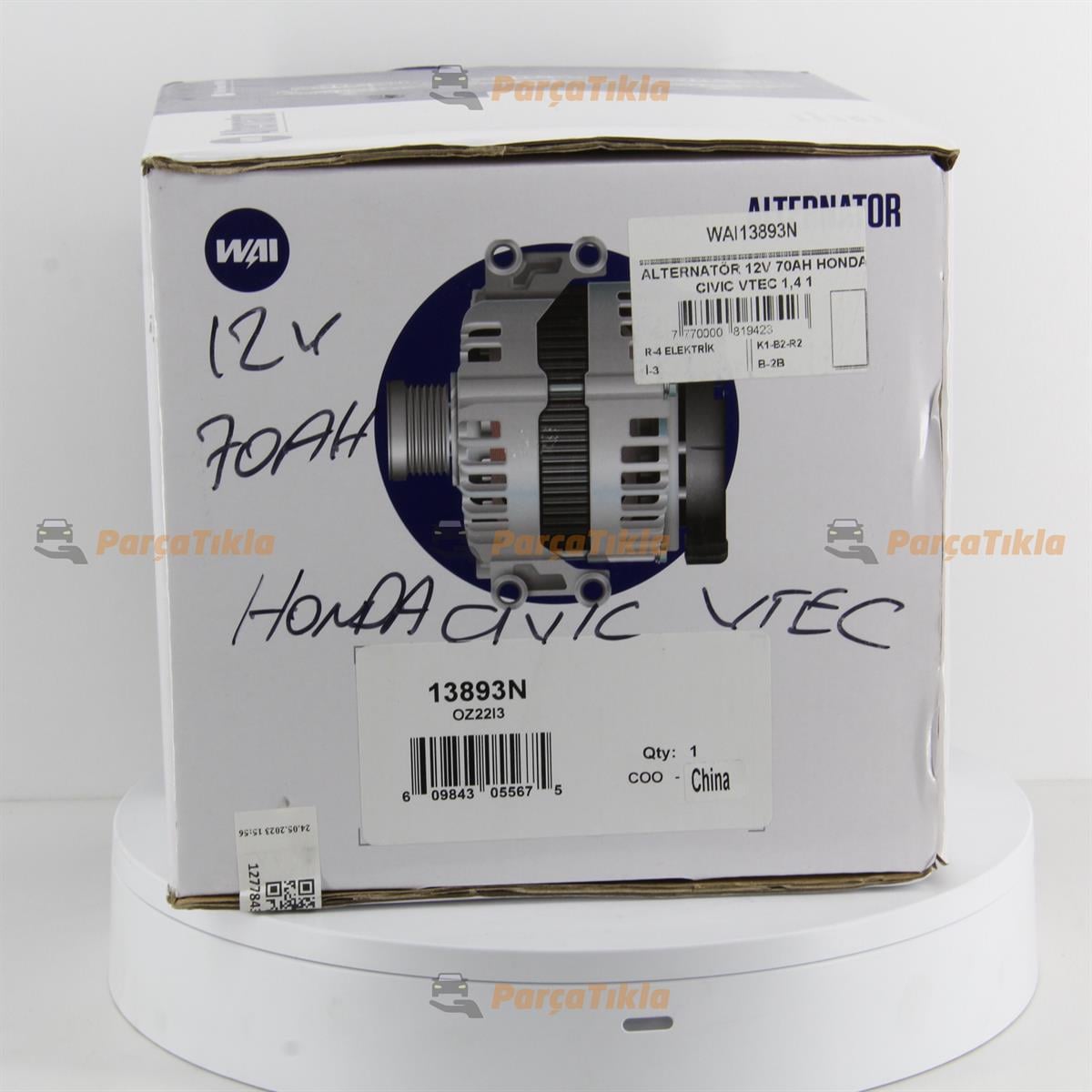 Alternatör 12v 70ah Honda Cıvıc Vtec 2 1,4 1,6 Mıts.tip 03-06 Arası Vtec A5ta7091 Alt532 13893n Alt13893n 13893 | Waı 13893n