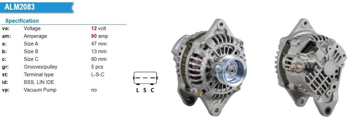 Alternatör 12v 75ah Subaru Forester Impreza | Mıtsubıshı A2tb3091am