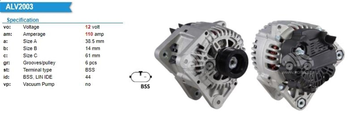 Alternatör 14v 110a Megane Iı 1.4-1.6 03- Tg11c060 Tek Fıs | Valeo 439591