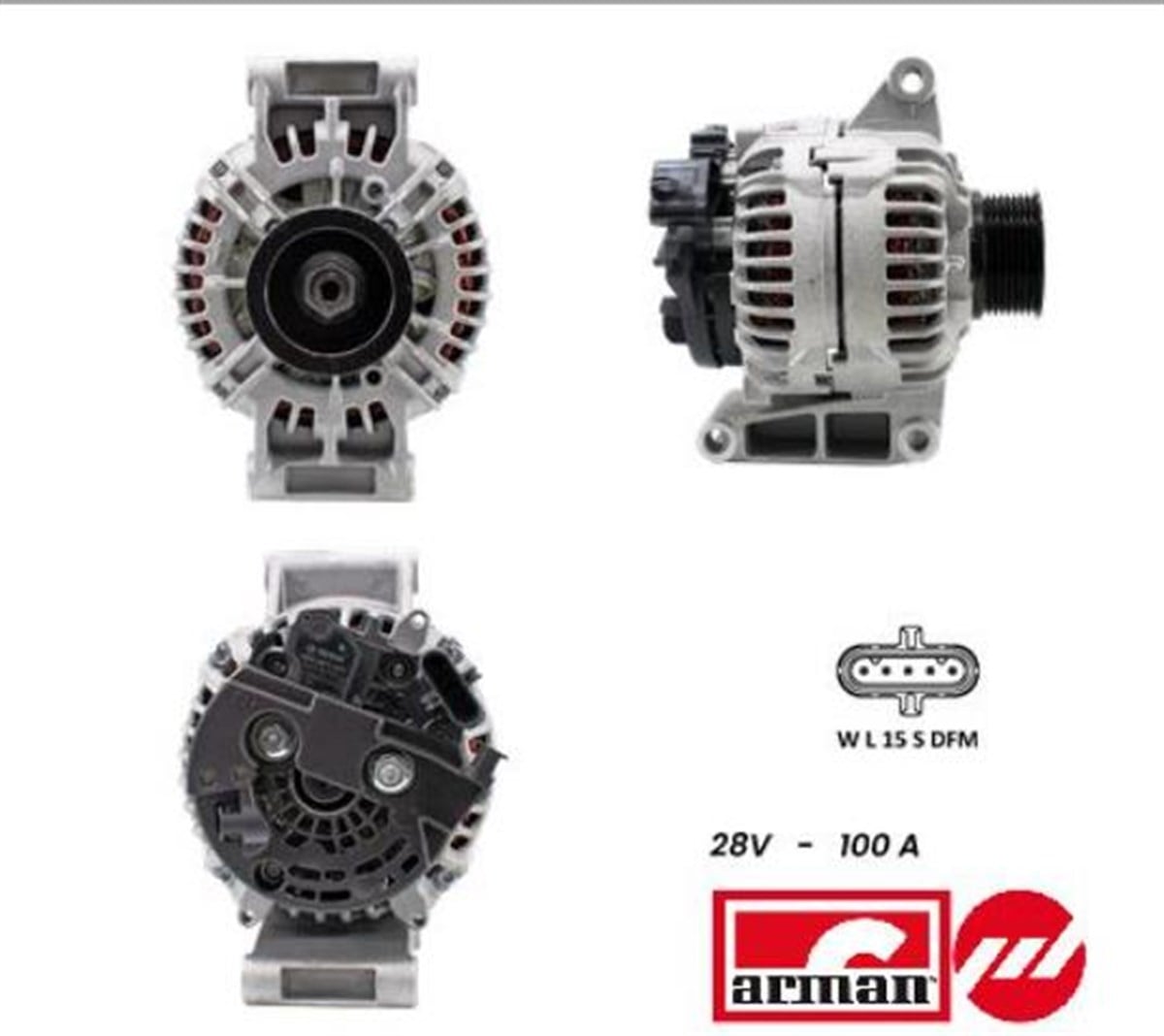 Alternatör 24v 100ah Mercedes Man Actrox Axor (orjinal Konjektör) | Pluslıne 0124655623pro