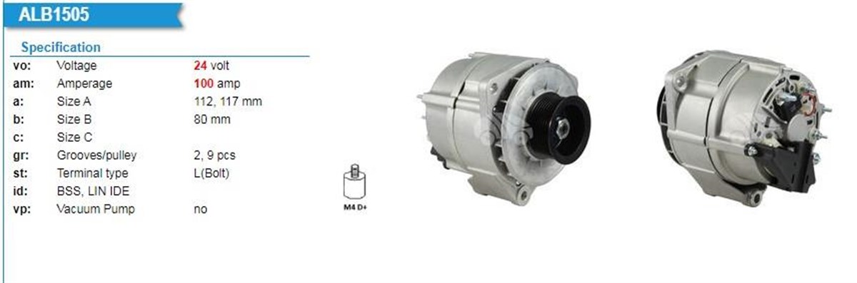 Alternatör 24v 100ah Mercedes Mb Actros-axor-atego Iı Atego | Bosch 6033gb3010