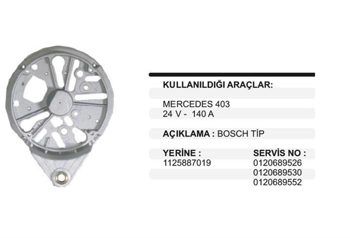 Alternatör Arka Kapak Büyük 302-304 İş1053 | Ith Xdk400