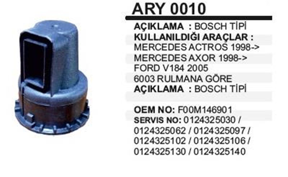 Alternatör Rulman Yatağı Bosch Tip | Ith Ryary0010