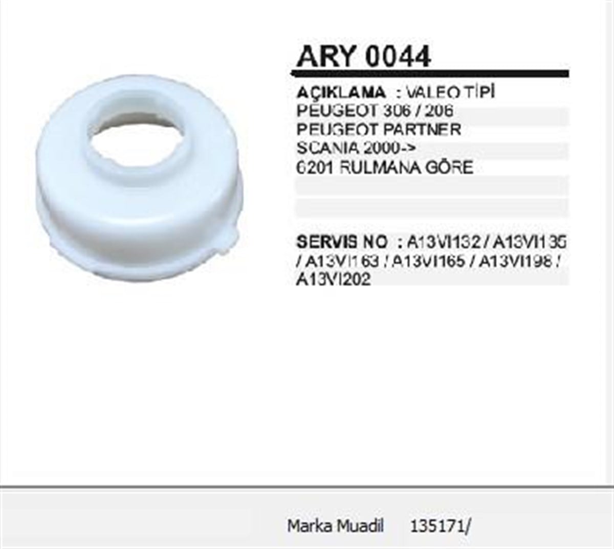 Alternatör Rulman Yuvası Peugeot Partner 206 | Ith Ryary0044