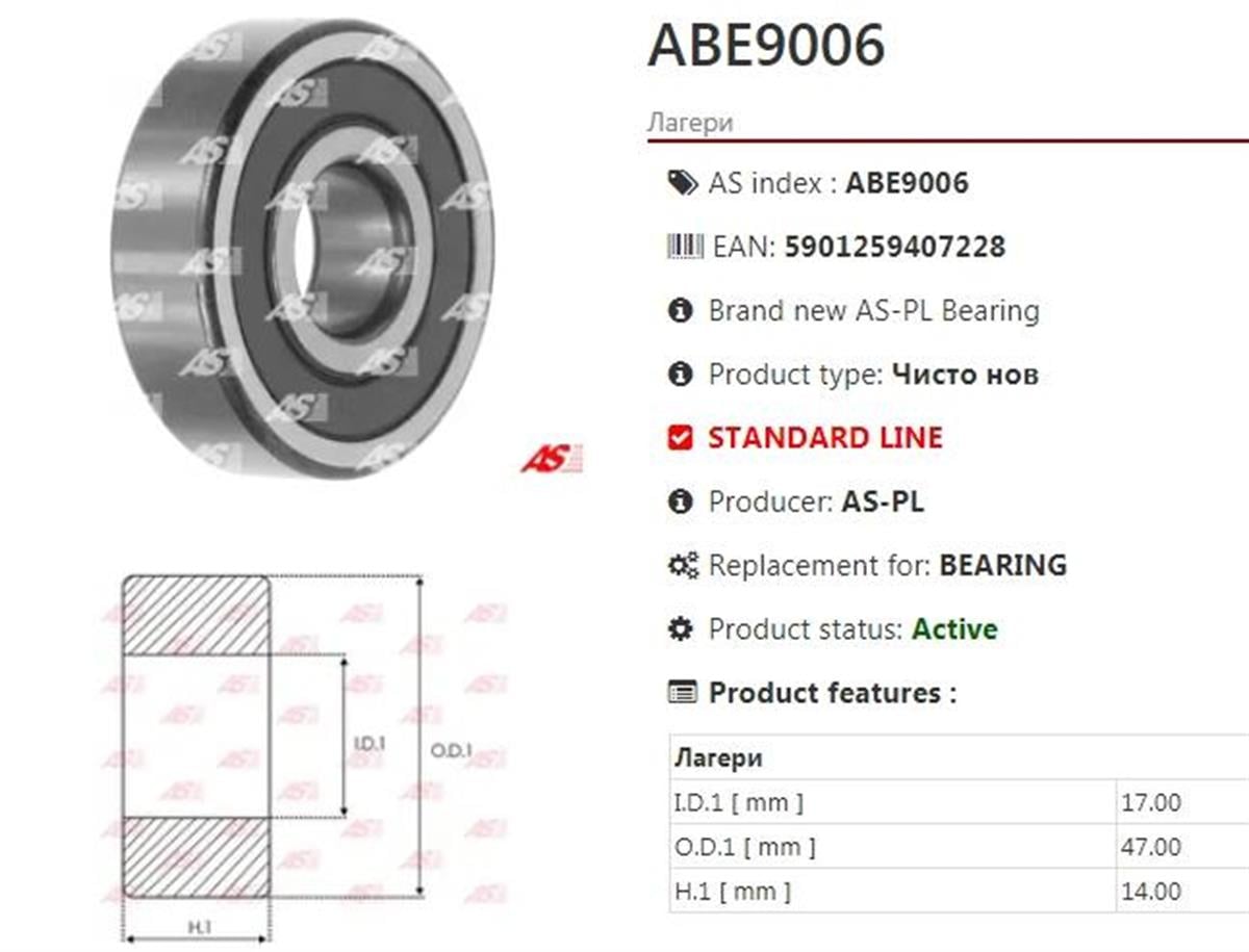 Rulman 6303-2rs 17x47x14 F00m990412 ( İçi Skf Marka ) | Bosch F00m990412