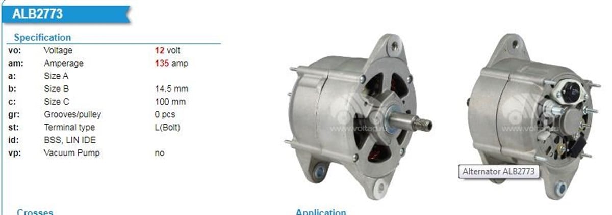 Alternatör 12v 135a Bosch Tipi Johndere New Holland-case 02-05 Tc56-tg230 Biçerdöver | Aes Alt294