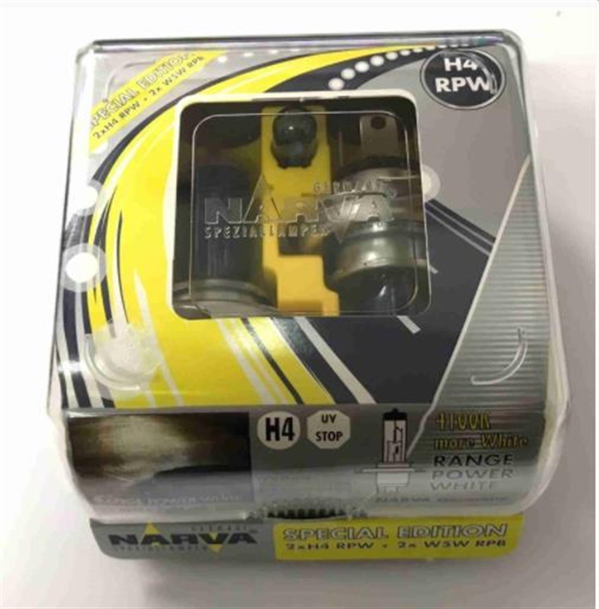 Ampul 12v H4 100/90 Range Power Whıte Takım 98015 | Narva 98015