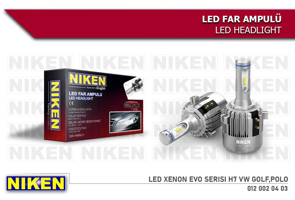 Ampul H7 Led Xenon Evo Serısı H7 Vw Golf,polo | Nıken H7ozelvw