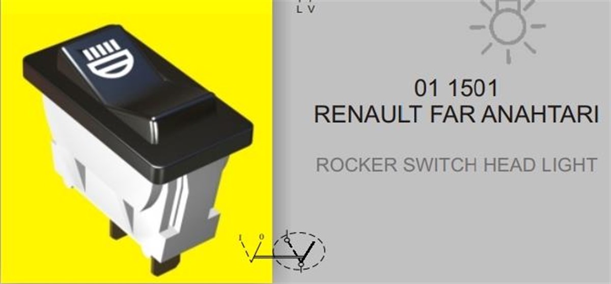 Anahtar Far Renault 011501 | Eng 011501
