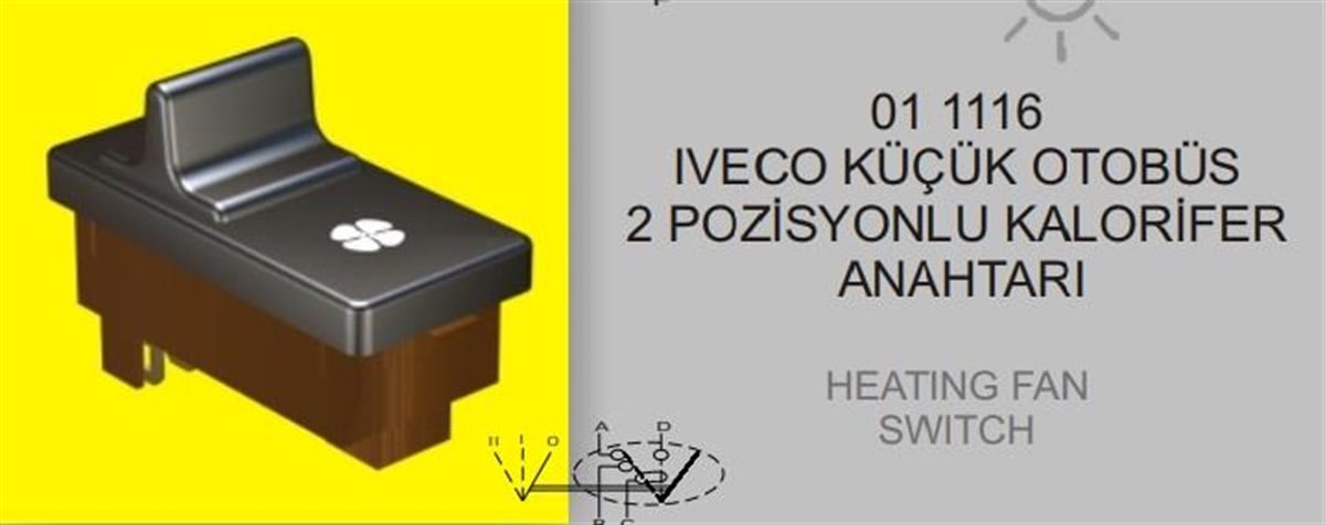 Anahtar Kalorifer Iveco 2 Devirli Eng 011116 | Eng 011116