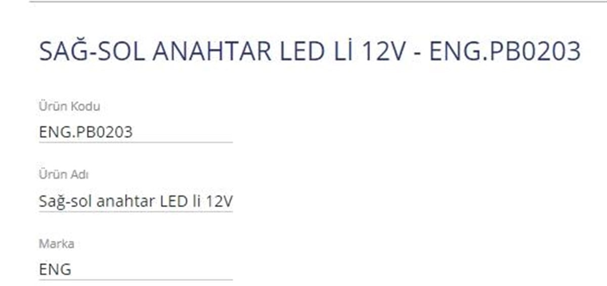 Anahtar Tekli Çıt Çıt Ledli Pb-0203 | Eng Pb0203