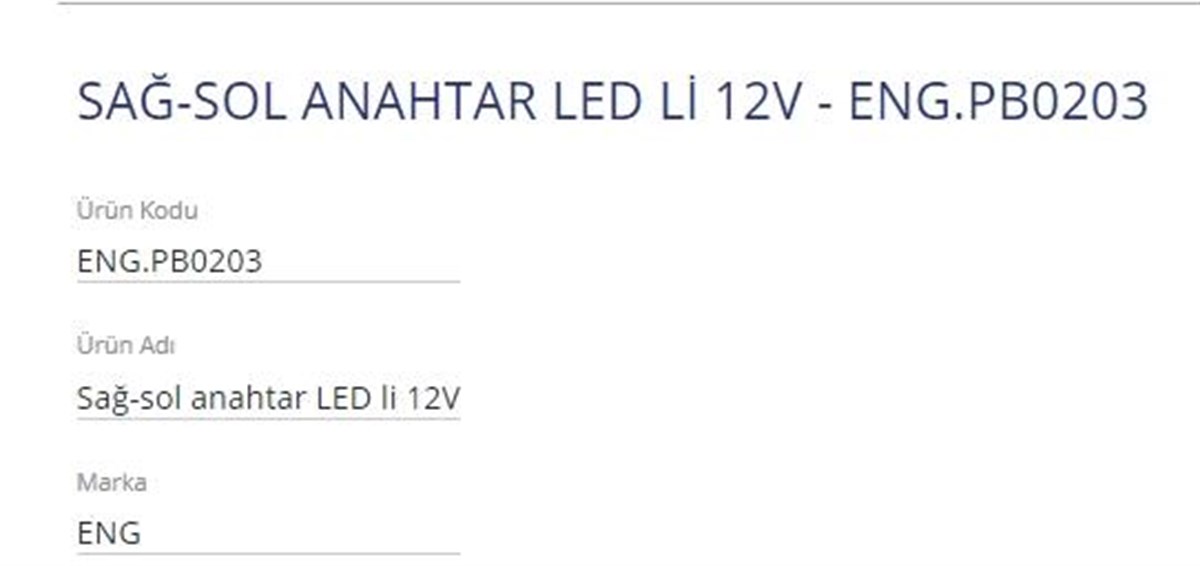 Anahtar Tekli Çıt Çıt Ledli Pb-0203 | Eng Pb0203