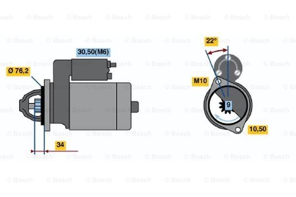 Marş Motoru 12v 9diş Volkswagen Phaeton 3.2 3.6 V6 Motor 0001115022 | Bosch 0001115022