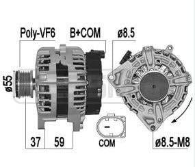 Alternatör 12v 175ah Mercedes C160 C180 E180 E200 Glk250 A0009063822 0125711071 0125711043 20740n Alt20740n | Bosch 1986a01512