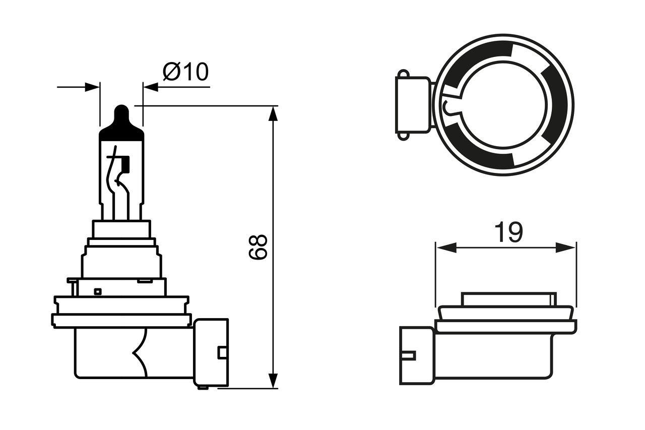 Ampul 12v 19w H16 Photonph5516ll 12366c1 Osram64219 | Bosch 1987302089