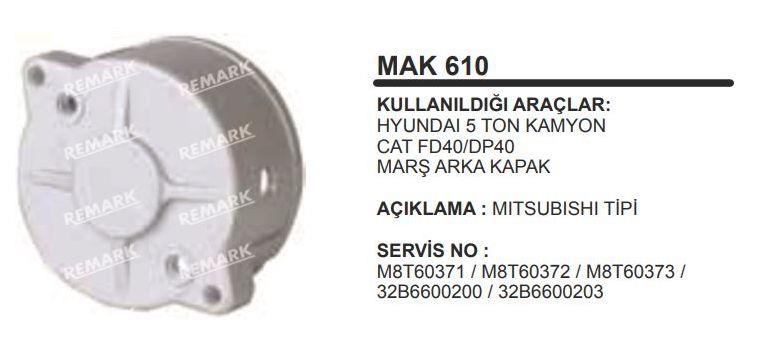 Marş Arka Kapak Jcb 6hk1 Isuzu İş Makinası Turkuaz Hyundai 5 Ton Kamyon Caterpiller Hidromek Jcb Kepçe Sumitoma Sh300-5 | Bypart Uak5125