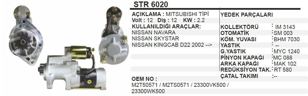 Marş Motoru 12v 12diş Nissan D22 Skystar Navara Kıngcab D22 02- Umm3219 | Bypart Umm3219