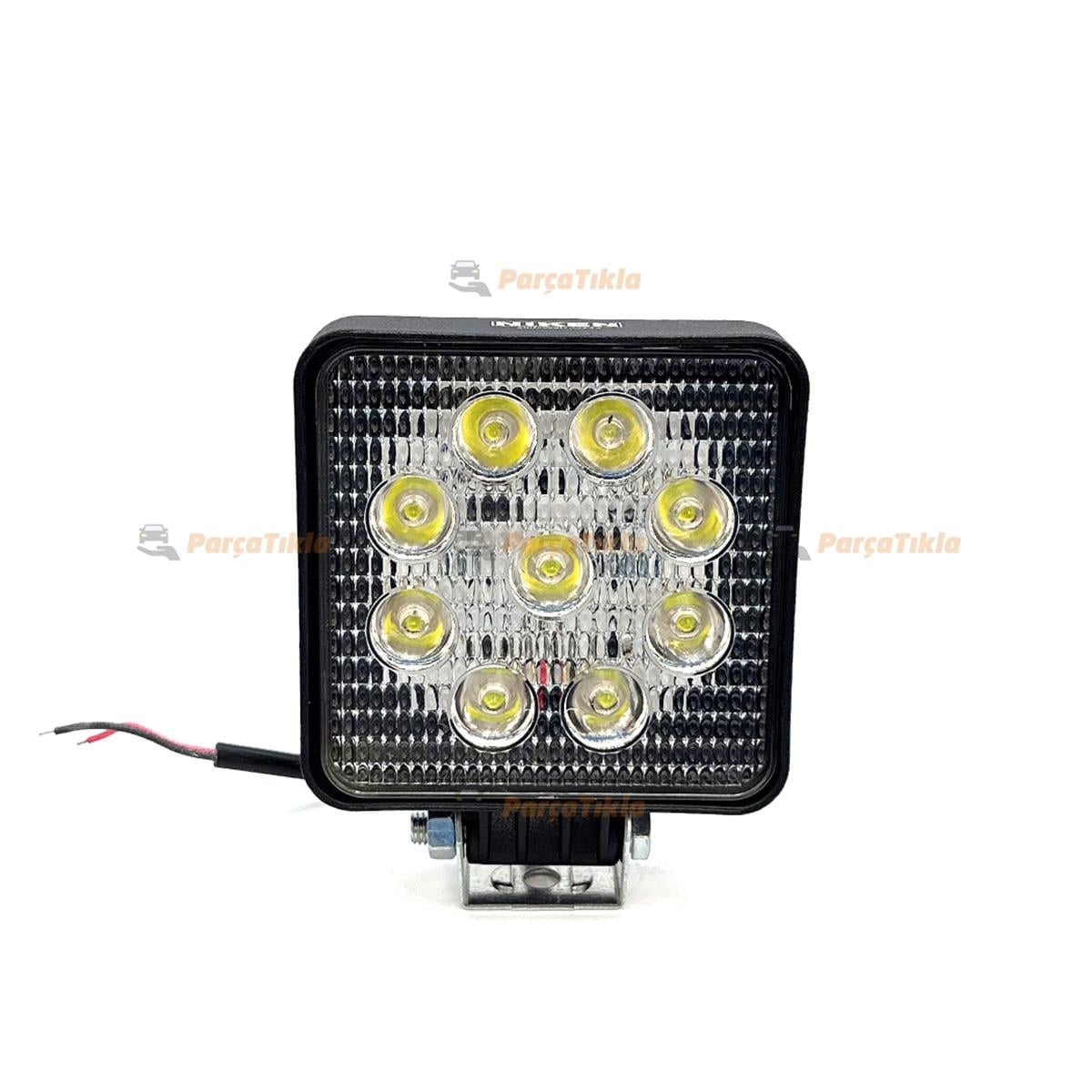 Çalışma Lambası 9 Ledli Kare 27w / 2000 Lm (pro Seri) | 0520010101 | Nıken 9ledk