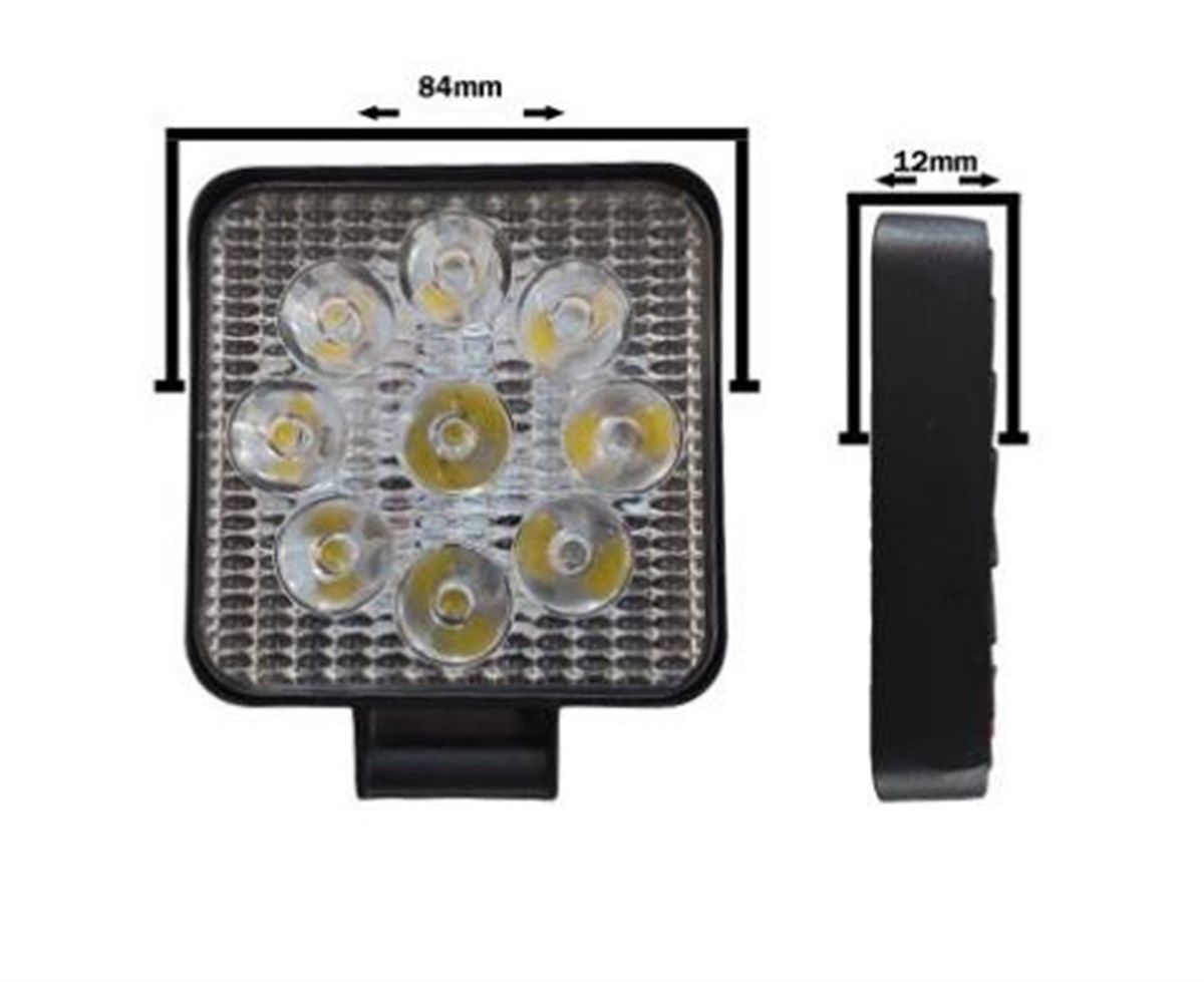 Çalışma Lambası 9led Kare 27w Mini | Ith Ldp001