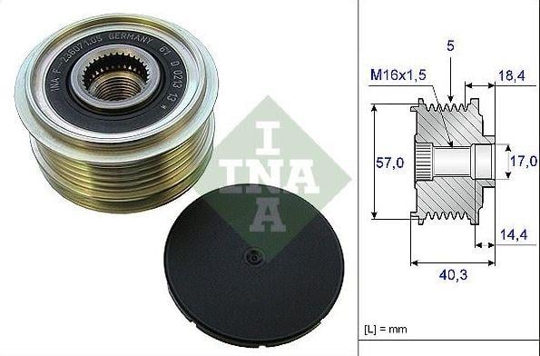 Alt.kasnağı 5kan Hyundai Accent Era Blue Kia Getz Kas F236071 | Cargo 330063