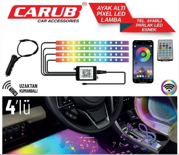 Ayak Altı Led Kumandalı 4lü Uk Ayarlı | Carub 4283711
