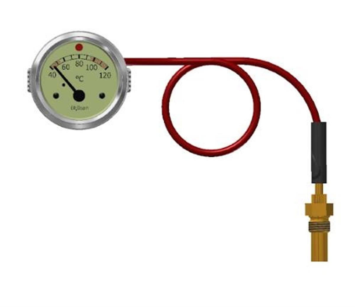 Civalı Hararet Göstergesi 4mt 52mm Mekanik Isı Gösterge |