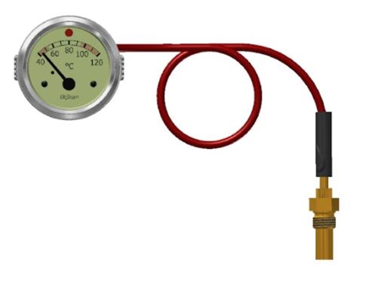 Civalı Hararet Göstergesi 5mt 52mm Ölçüsan |