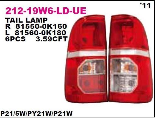 Stop Lambası Sol Toyota Hılux Vıgo 11- | Depo 21219w6lldue