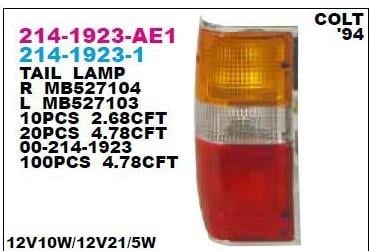 Stop Lambası Sol (duylu) Mitsubishi L200 87- | Depo 2141923lae1