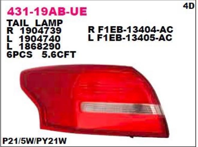 Stop Lambası Sol Dış Ford Focus4 Sedan 14- | Depo 43119ablue