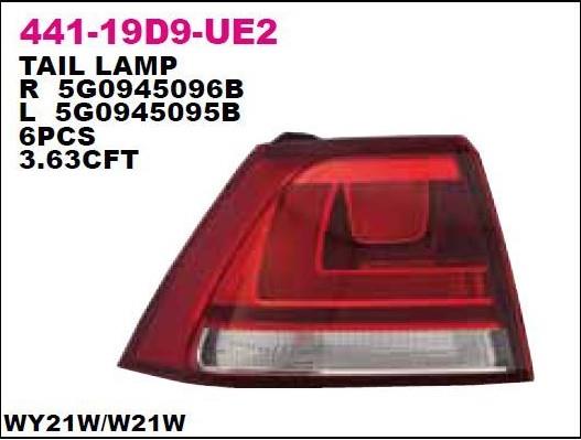 Stop Lambası Sağ Vw Golf7 13- Füme | Depo 44119d9rue2