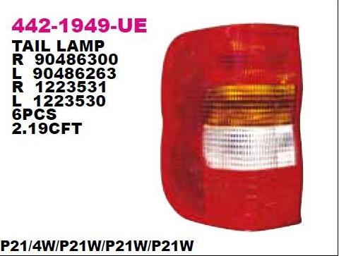 Stop Lambası Sol Opel Combo 93-00 | Depo 4421949lue