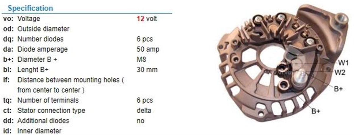 Diyot Tablası Kapaklı 12v Cıtroen Fiat Ducato | Transpo Mer5232