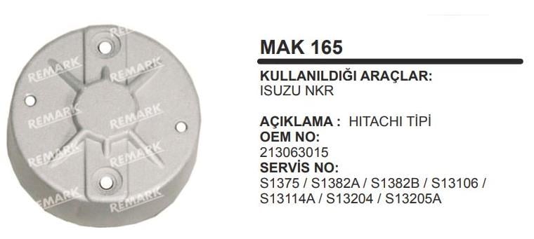 Marş Arka Kapak Hıtachı Tıpı Isuzu Nkr Forklift Komatsu Forklift Doosan Excavatör Samsung Sumitoma Yanmar Forklift Kubota Mini | Dodo Mc165