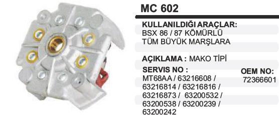 Kömür Yuvası Mako Tip 86-87 Em66601 Tip-mc602 | Dodo Mc602