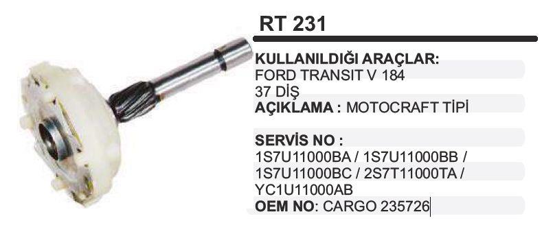 Rediktör Takımı Ford Transit V 184/ters/.rt231 | Dodo Rt231