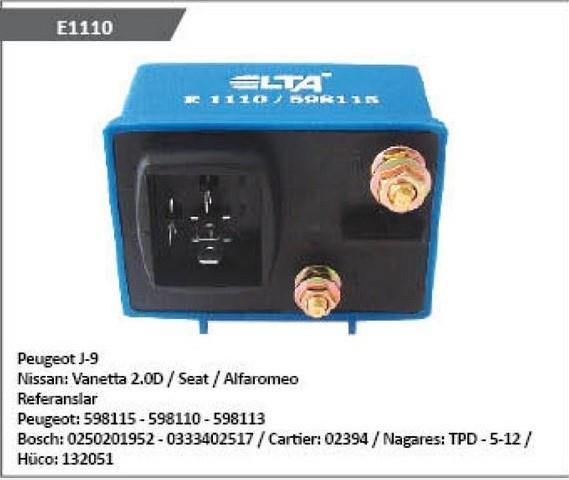 Kızdırma Rölesi 12v Peugeot Pejo J9 598115 | Elta E1110