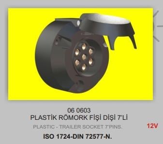 Römork Fişi 7li Dişi Plastik Eng060603 | Eng 060603