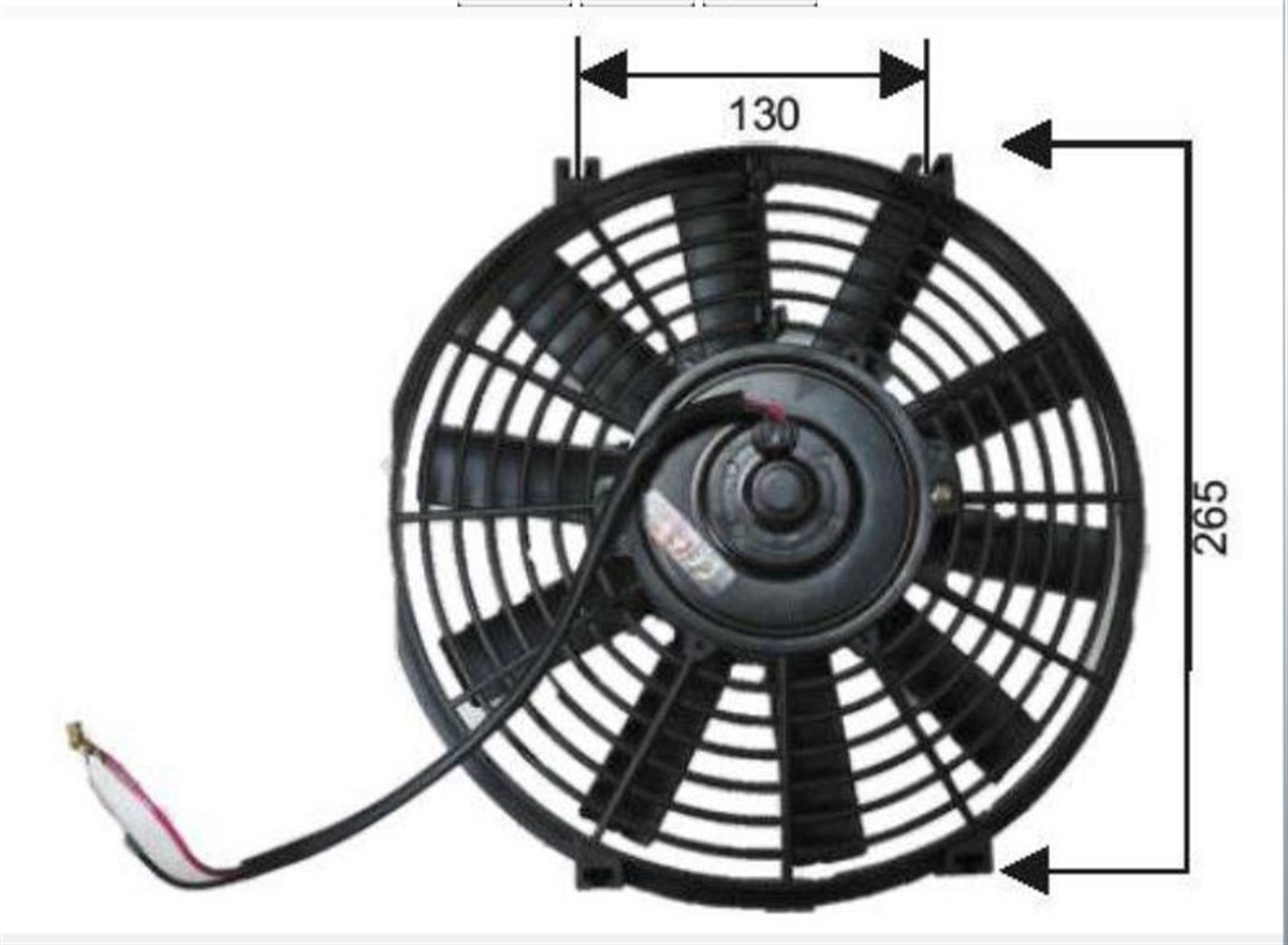 Fan Motoru 12v 10.5 İnc Dar Ayak Çap-256mm | Ith Rfm1090