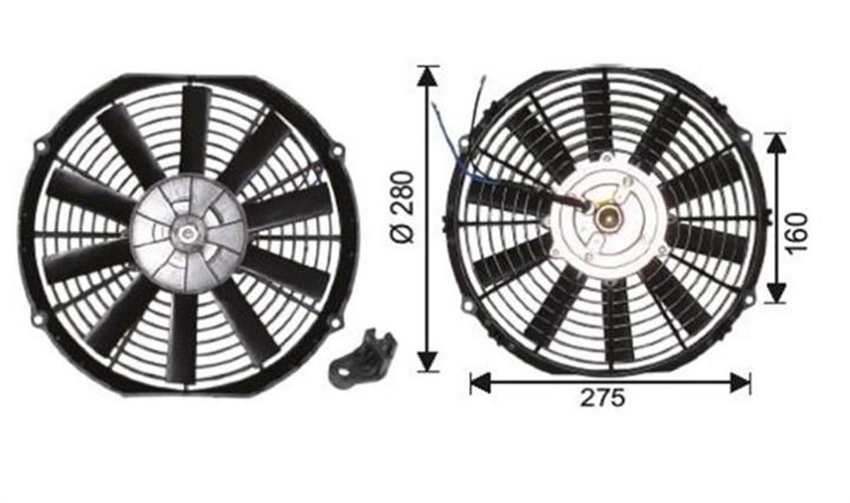 Fan Motoru 12v 12inç Emici Üniversal | Remark Tfm1212