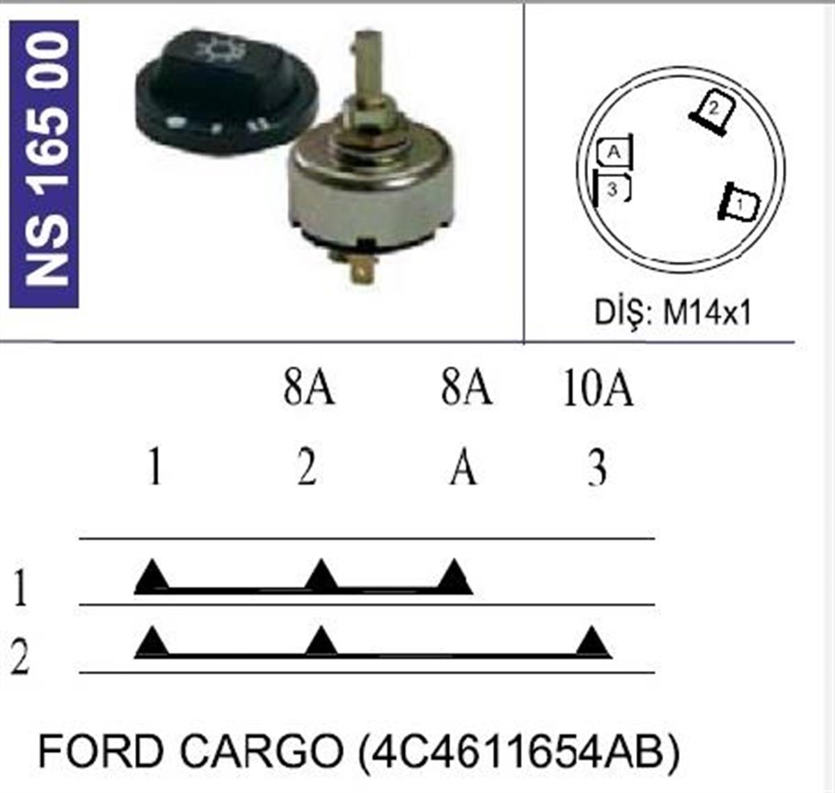Far Anahtar Ford Cargo | Nesan Ns16500