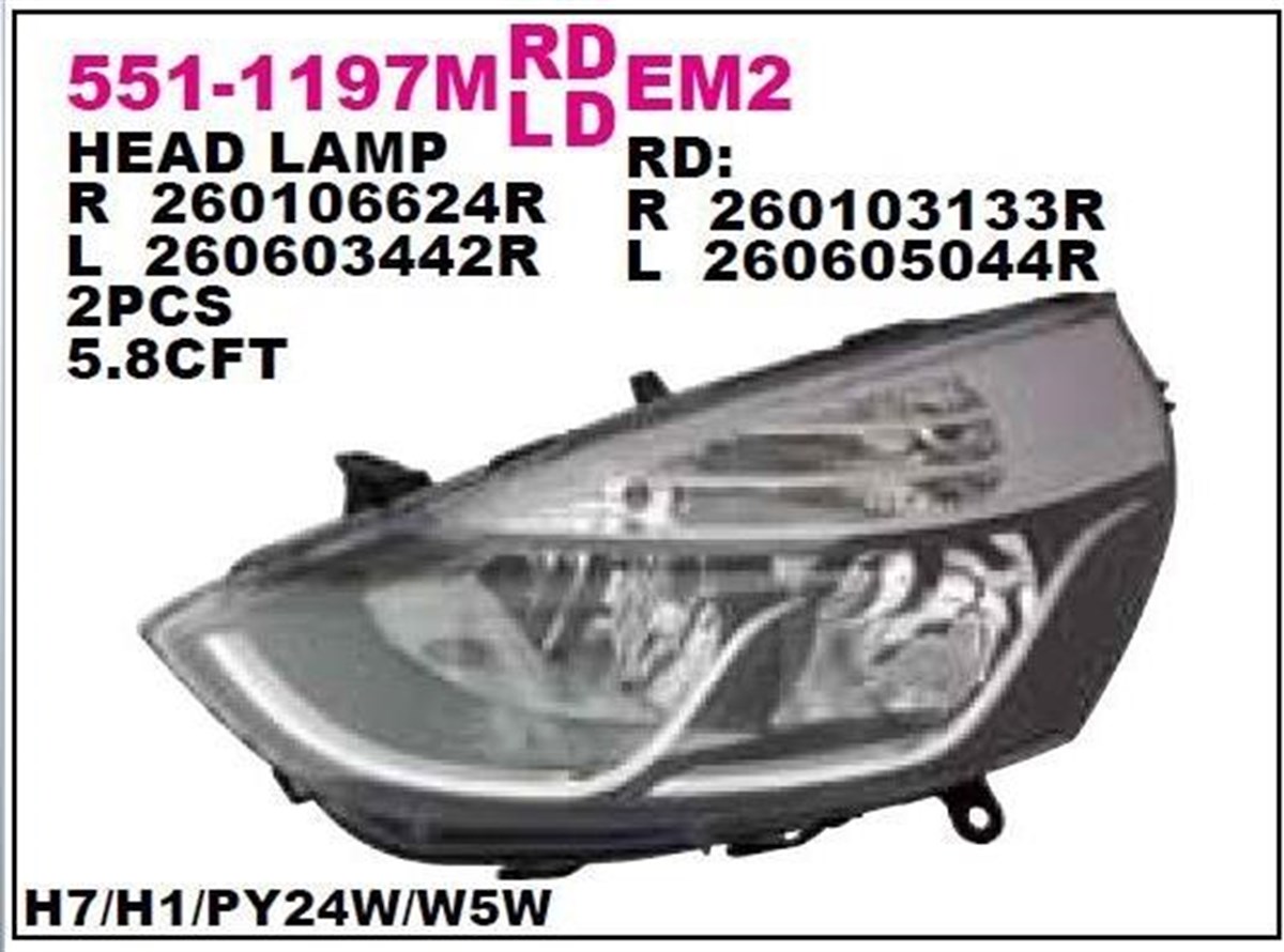 Far Clio 2017 Sağ Nikelajlı | Depo 260106624rd