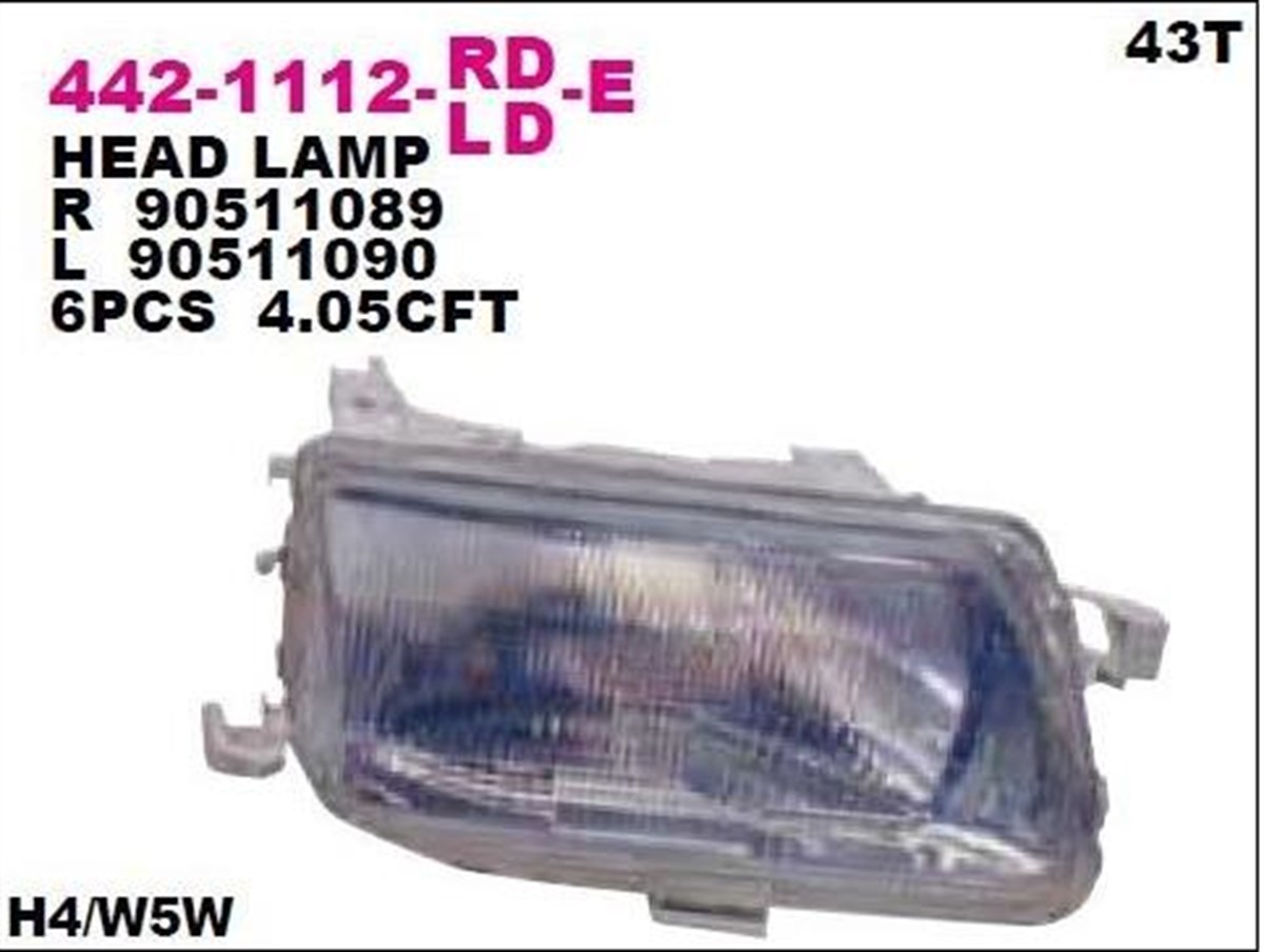 Far Opel Astra F -95-98 Sağ | Depo 4421112rlde