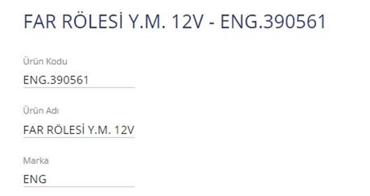 Far Rölesi 12v Ym Eng390561 | Eng 390561