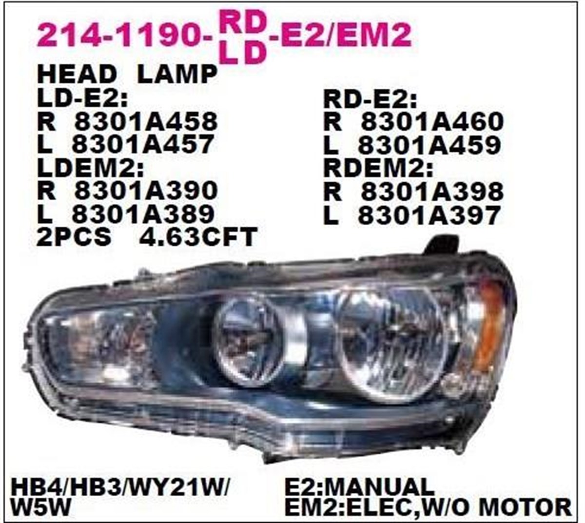 Far Sol Sıyah Mıtsubıshı Lancer 08-09 | Depo 2141190lldem2