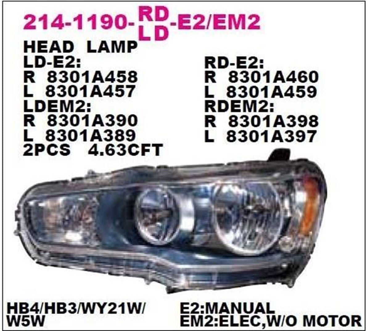 Far Sol Sıyah Mıtsubıshı Lancer 08-09 | Depo 2141190lldem2