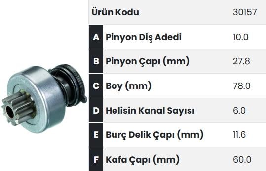 Marş Dişlisi 10diş Peugeot J9 Nf Em İnce Mil 72316027 |