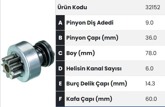 Marş Dişlisi 9diş Isuzu Tf Npr Isuzu Npr Ym Tam Freze 72315668 |